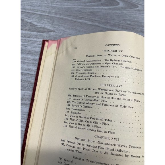 Hydraulics Engineering Book by Ernest Schoder Francis Dawson 1927 1st Edition - Picture 11 of 12